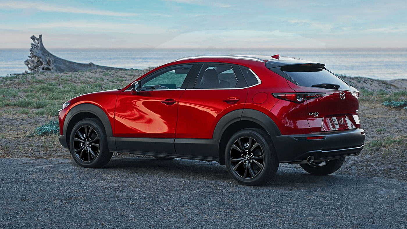 Vue arrière de la Mazda CX-30 2024